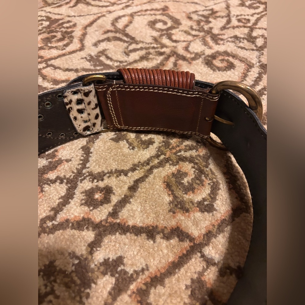 La Doppia Vita Vintage 90s large buckle belt made in Italy - Picture 5 of 11